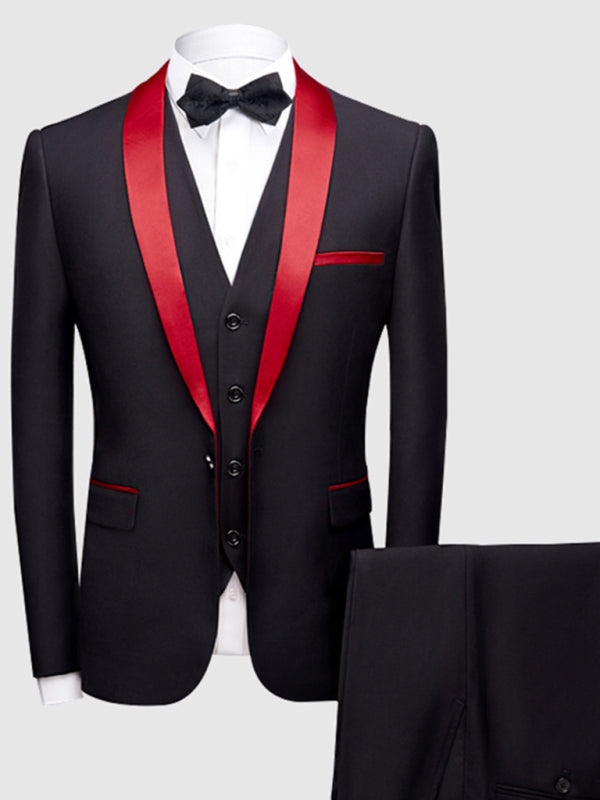 Men's Slim Business Three Piece Suit - FashionistaDeal