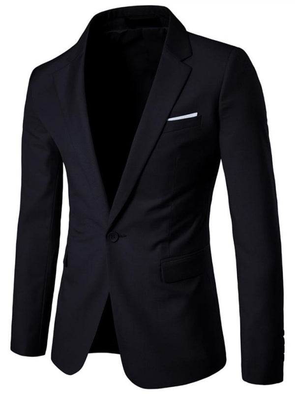 Men's Business Slim Suit Jacket Single Suit - FashionistaDeal