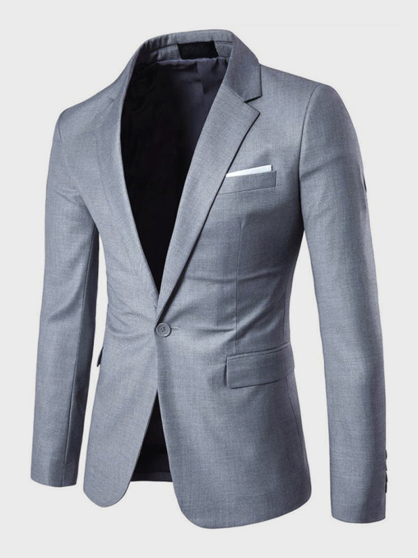 Men's Business Slim Suit Jacket Single Suit - FashionistaDeal