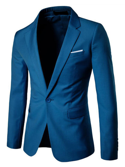 Men's Business Slim Suit Jacket Single Suit - FashionistaDeal