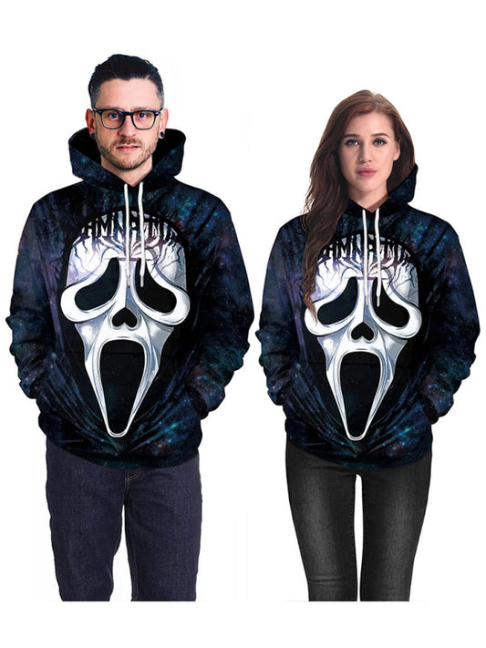 halloween street hoodie 3d horror mask avatar print for men's @ women's - FashionistaDeal