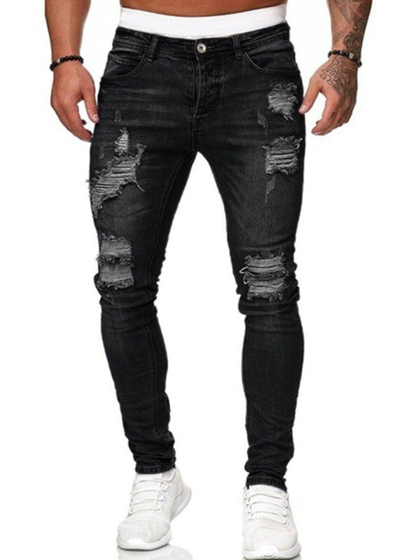 Men's Fashion Ripped Slim Skinny Jeans - FashionistaDeal