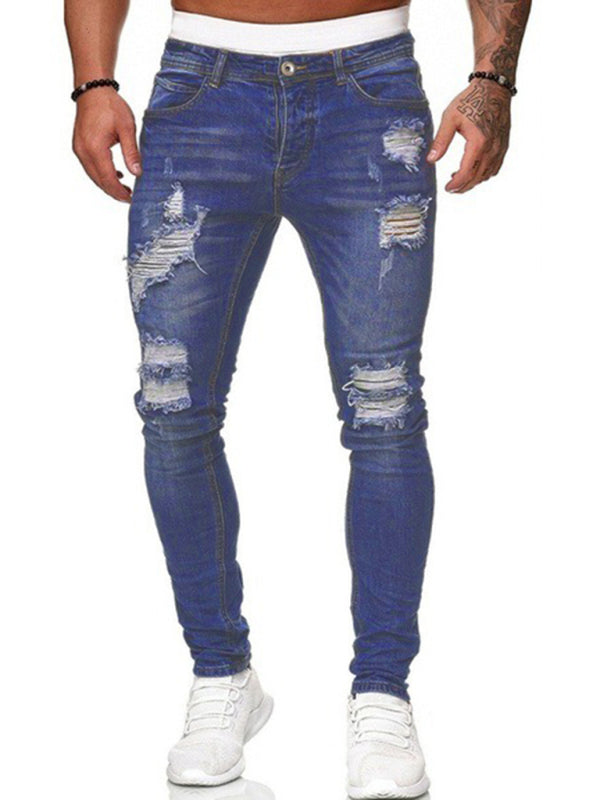 Men's Fashion Ripped Slim Skinny Jeans - FashionistaDeal