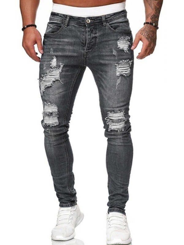 Men's Fashion Ripped Slim Skinny Jeans - FashionistaDeal