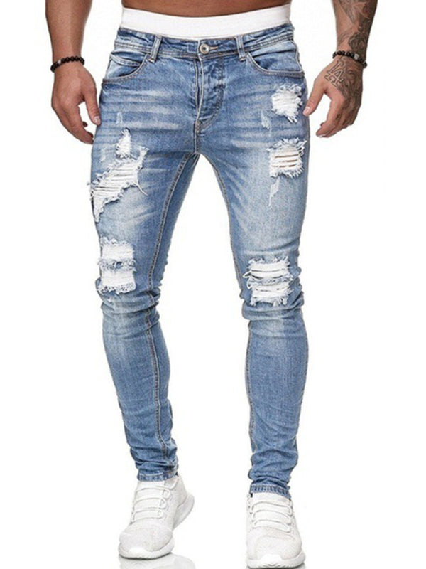 Men's Fashion Ripped Slim Skinny Jeans - FashionistaDeal