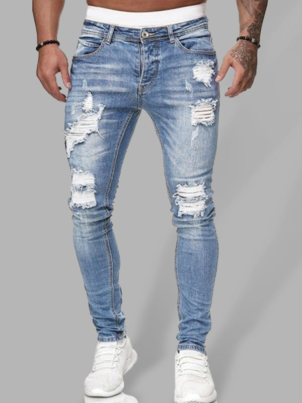 Men's Fashion Ripped Slim Skinny Jeans - FashionistaDeal