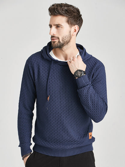 Hooded Pullover Knitwear Sports Casual Men's Sweater - FashionistaDeal