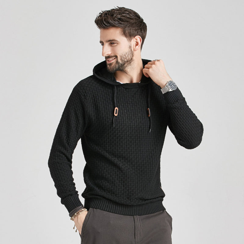 Hooded Pullover Knitwear Sports Casual Men's Sweater - FashionistaDeal