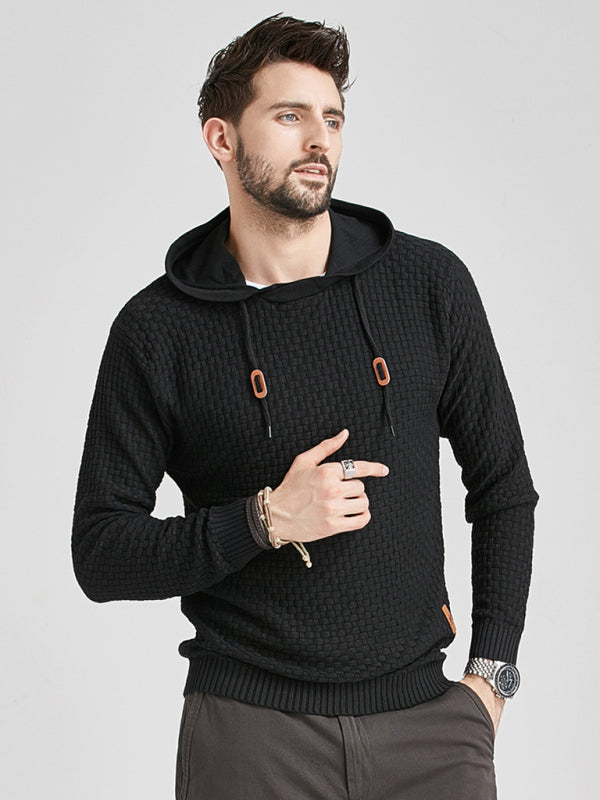 Hooded Pullover Knitwear Sports Casual Men's Sweater - FashionistaDeal