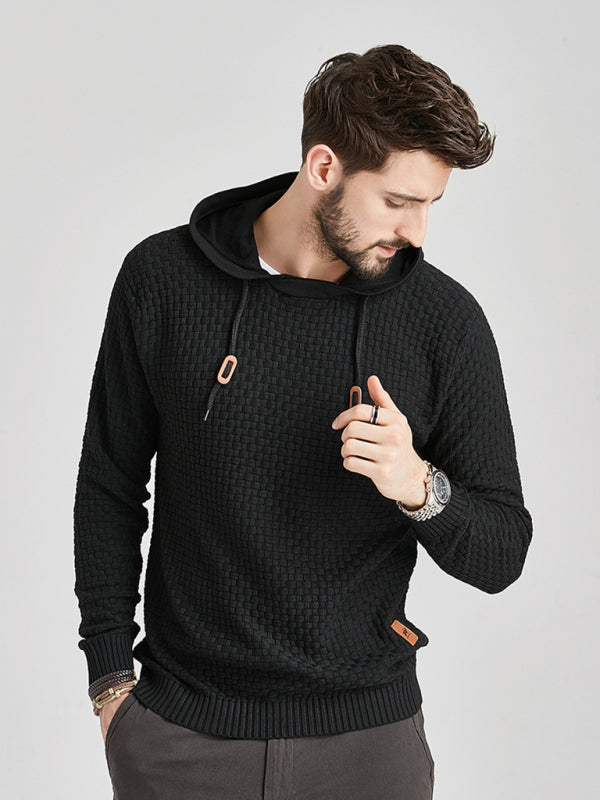 Hooded Pullover Knitwear Sports Casual Men's Sweater - FashionistaDeal