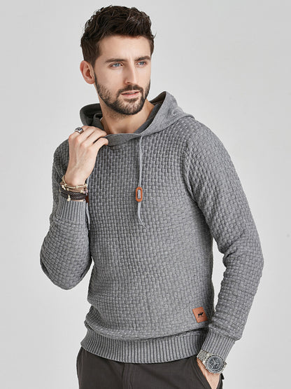 Hooded Pullover Knitwear Sports Casual Men's Sweater - FashionistaDeal