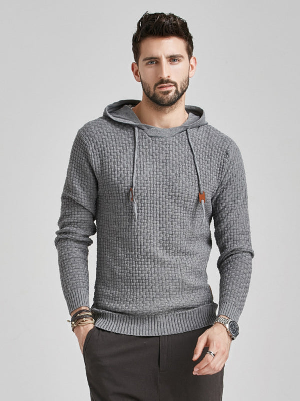 Hooded Pullover Knitwear Sports Casual Men's Sweater - FashionistaDeal