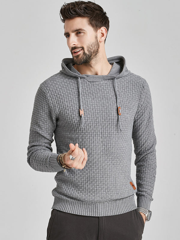 Hooded Pullover Knitwear Sports Casual Men's Sweater - FashionistaDeal