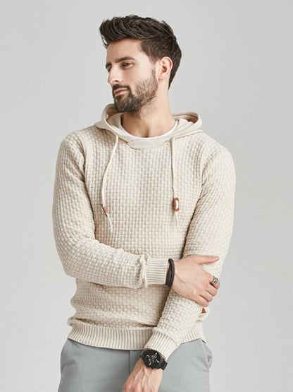 Hooded Pullover Knitwear Sports Casual Men's Sweater - FashionistaDeal