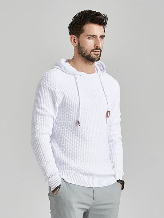 Hooded Pullover Knitwear Sports Casual Men's Sweater - FashionistaDeal