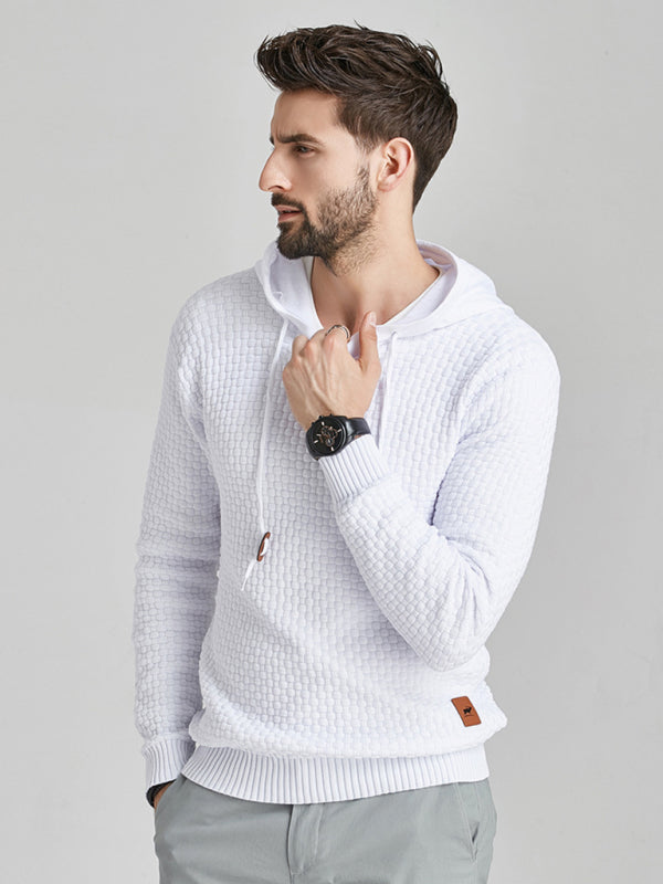 Hooded Pullover Knitwear Sports Casual Men's Sweater - FashionistaDeal