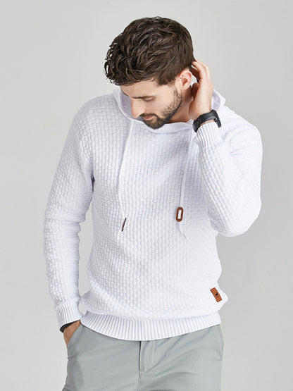 Hooded Pullover Knitwear Sports Casual Men's Sweater - FashionistaDeal