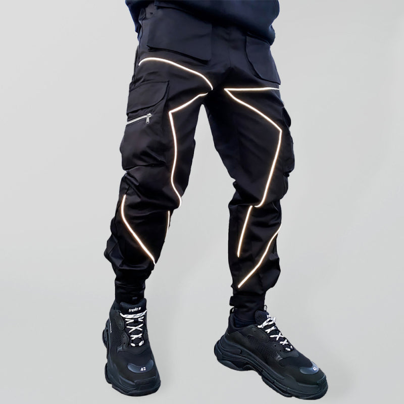 Men's trendy loose straight multi-pocket cargo pants - FashionistaDeal