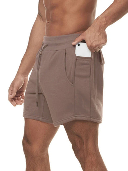 Men's Solid Color Sweat-wicking Running Shorts - FashionistaDeal