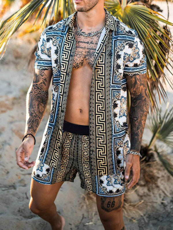 Men's Hawaiian Shirt And Shorts Set 3 Tropical Prints Great Casual Streetwear - FashionistaDeal