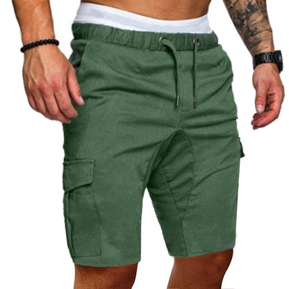 Men's Solid Color Double-knit Cargo Shorts - FashionistaDeal