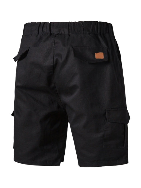 Men's Solid Color Double-knit Cargo Shorts - FashionistaDeal