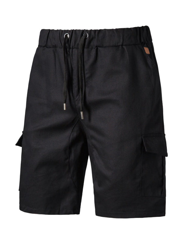 Men's Solid Color Double-knit Cargo Shorts - FashionistaDeal