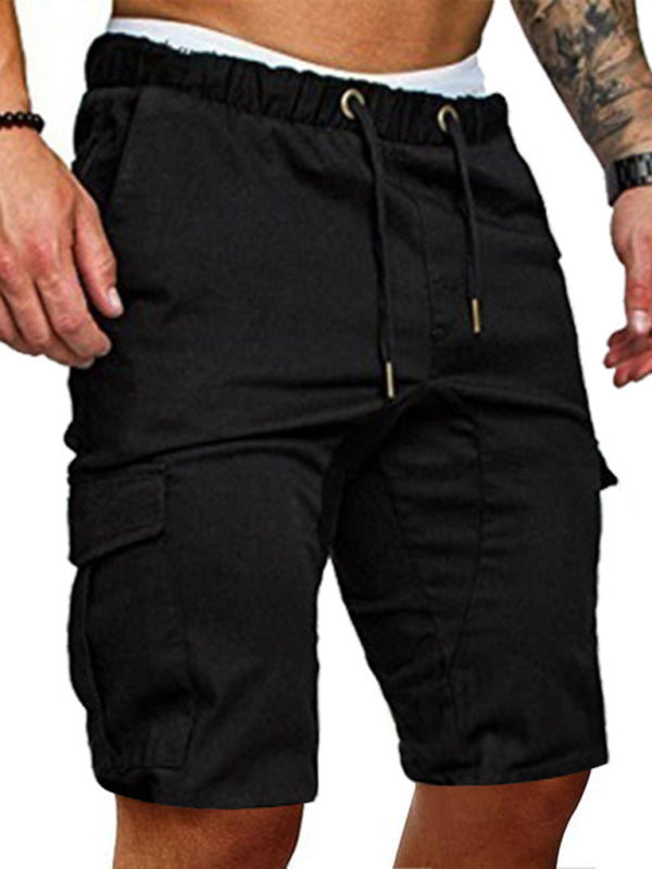 Men's Solid Color Double-knit Cargo Shorts - FashionistaDeal