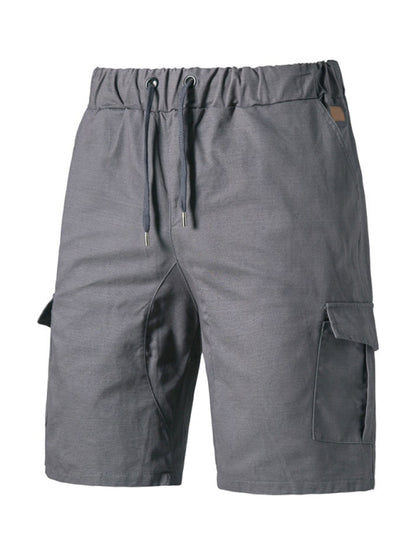 Men's Solid Color Double-knit Cargo Shorts - FashionistaDeal