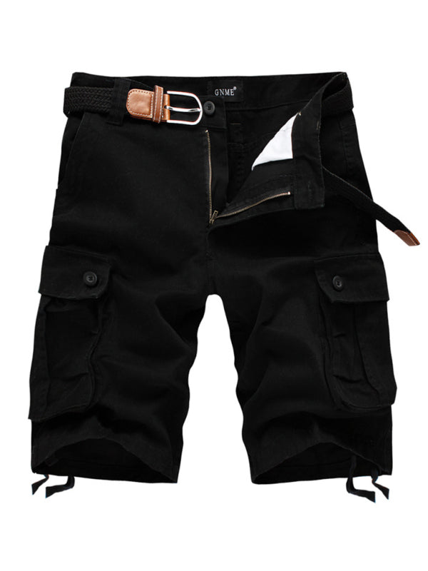 Straight Leg Cropped Pants Men's Loose Casual Pants Outdoor Sports Cargo Shorts (Without Belt) - FashionistaDeal