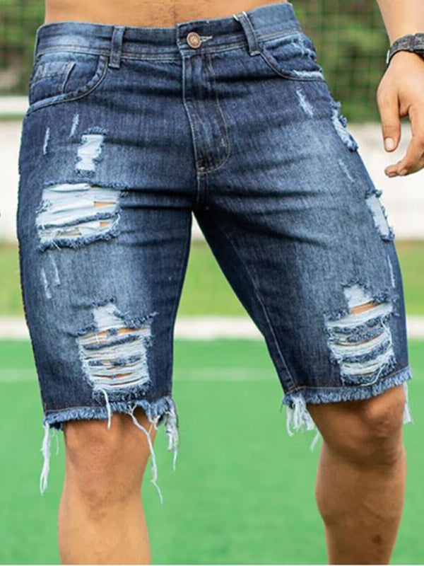 Men's Chopper Ripped Denim Shorts - FashionistaDeal