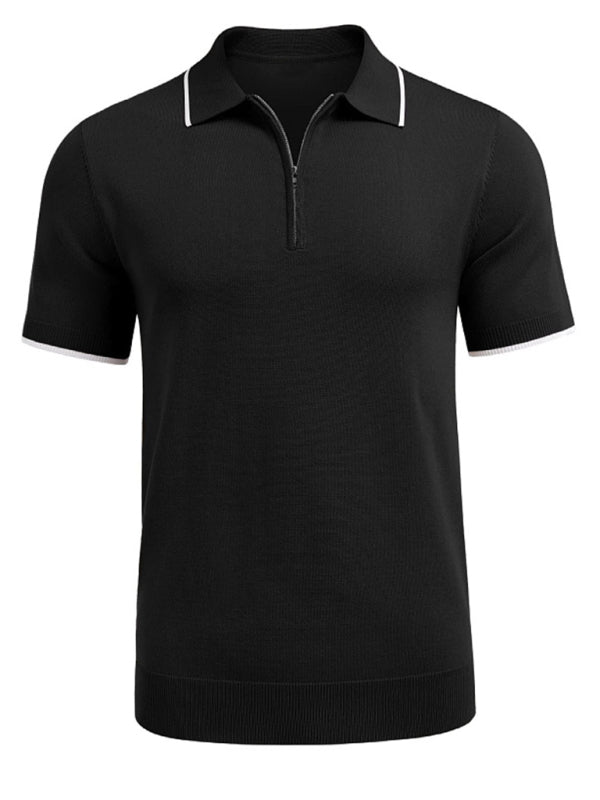 New style zipper sweater casual business polo shirt - FashionistaDeal