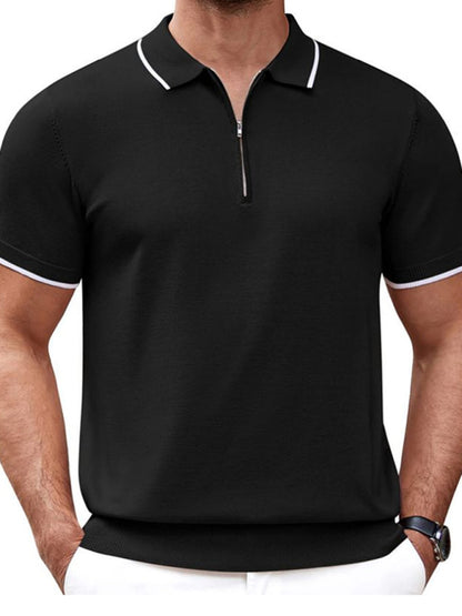 New style zipper sweater casual business polo shirt - FashionistaDeal