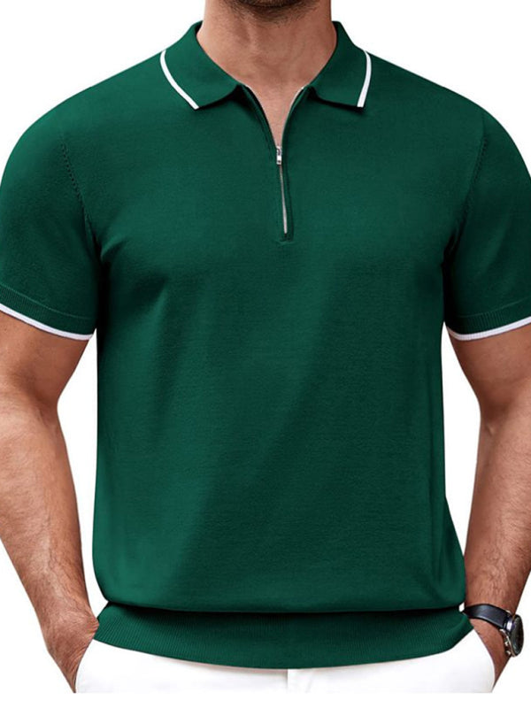 New style zipper sweater casual business polo shirt - FashionistaDeal