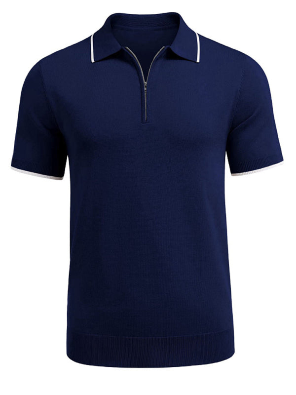 New style zipper sweater casual business polo shirt - FashionistaDeal