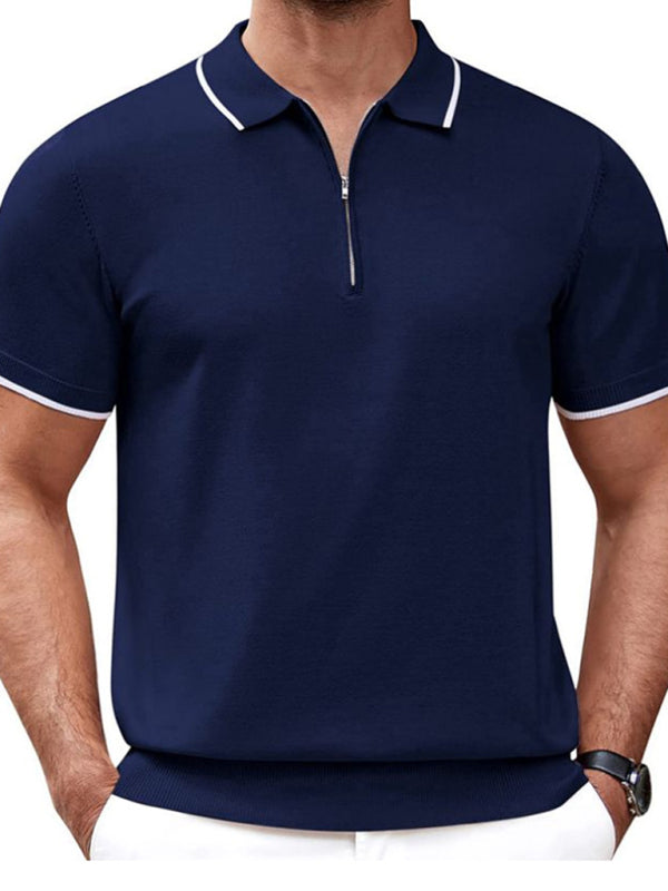 New style zipper sweater casual business polo shirt - FashionistaDeal