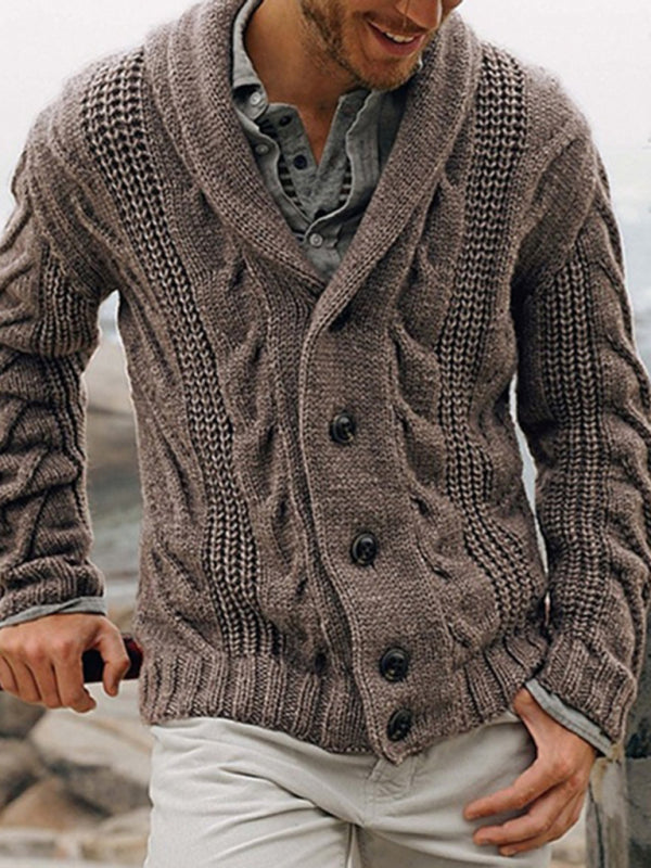 New men's cardigan sweater base sweater large size sweater jacket - FashionistaDeal