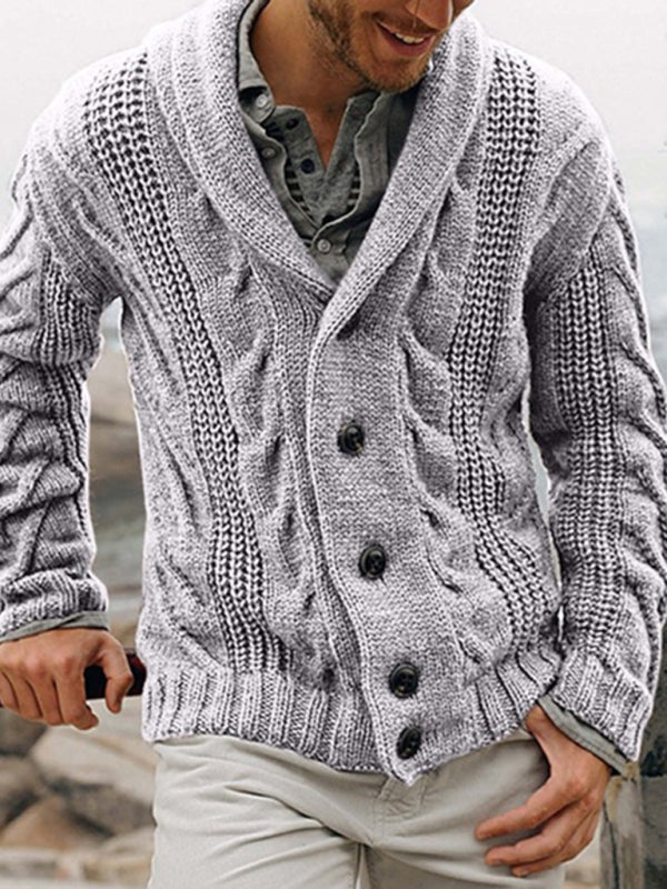 New men's cardigan sweater base sweater large size sweater jacket - FashionistaDeal