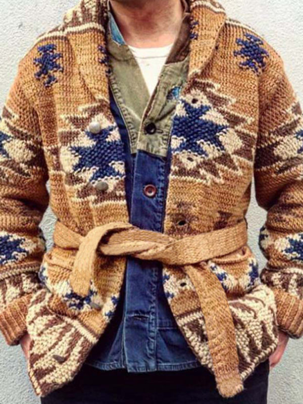 Men's Christmas jacquard sweater button cardigan sweater - FashionistaDeal