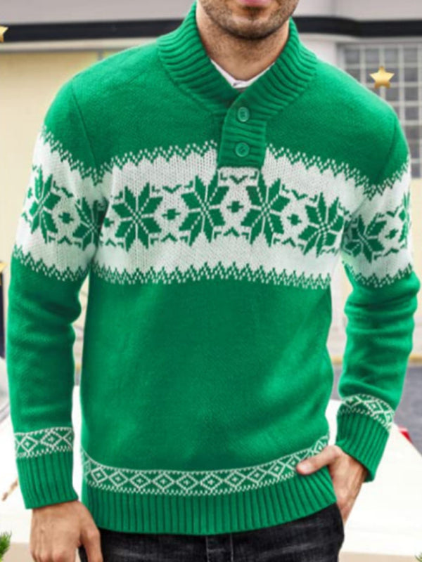 Men's Christmas jacquard sweater pullover - FashionistaDeal