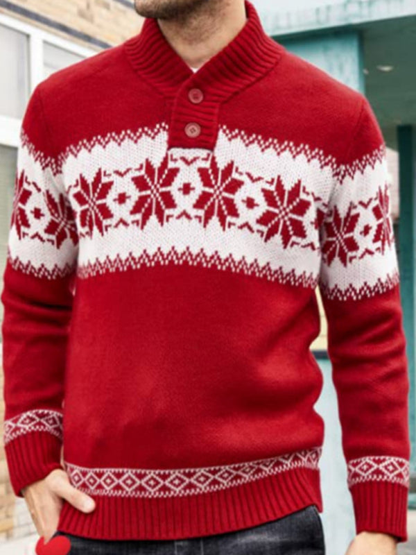 Men's Christmas jacquard sweater pullover - FashionistaDeal