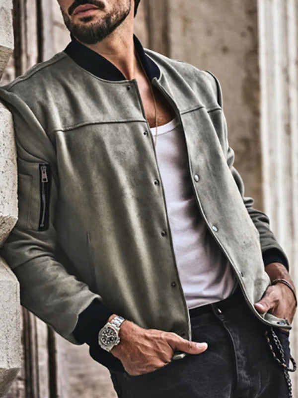 Men's new long sleeve casual cardigan jacket - FashionistaDeal