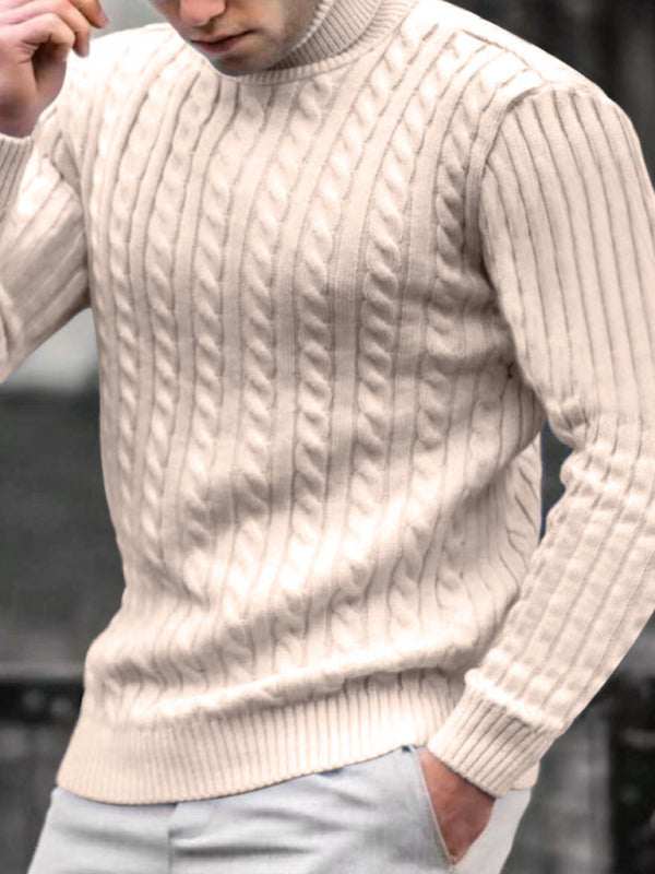 Men's turtleneck casual tight stretch sweater - FashionistaDeal