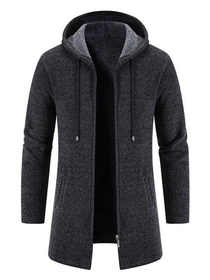 Men's casual zipper hooded cardigan - FashionistaDeal