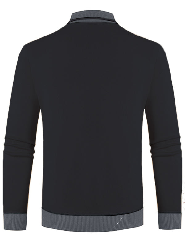 Men's new half turtleneck plus velvet slim long-sleeved sweater - FashionistaDeal