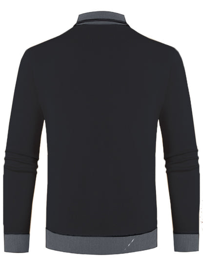 Men's new half turtleneck plus velvet slim long-sleeved sweater - FashionistaDeal