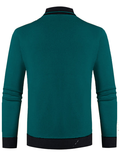 Men's new half turtleneck plus velvet slim long-sleeved sweater - FashionistaDeal