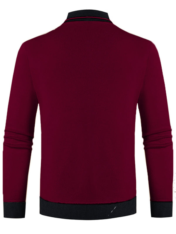 Men's new half turtleneck plus velvet slim long-sleeved sweater - FashionistaDeal