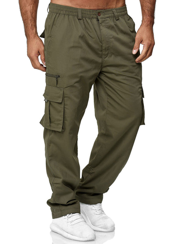 Men's Casual Multi-Pocket Loose Straight Cargo Pants - FashionistaDeal