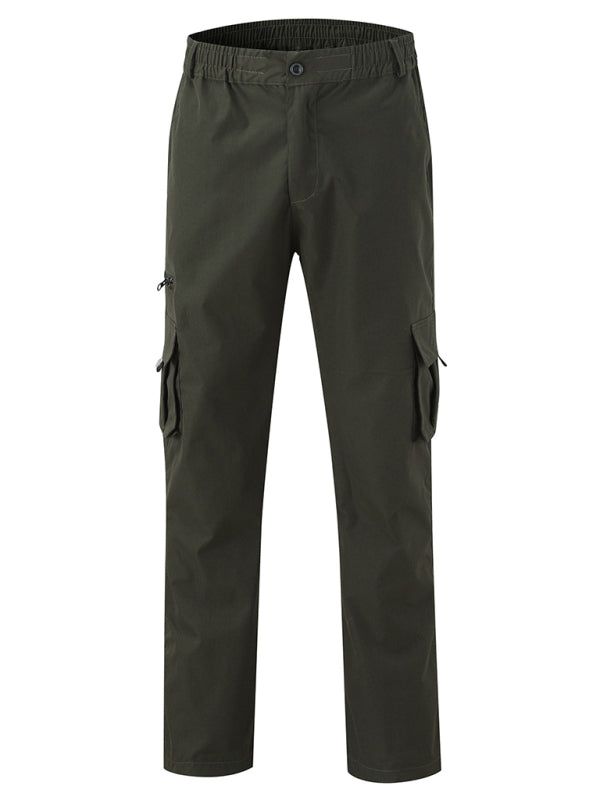 Men's Casual Multi-Pocket Loose Straight Cargo Pants - FashionistaDeal